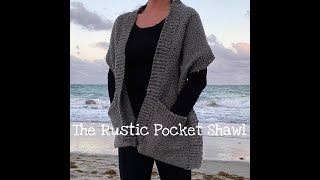 Rustic Pocket Shawl//Free Crochet Pattern screenshot 2
