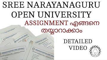 How to prepare SGOU ASSIGNMENTS EASILY SREE NARAYANAGURU OPEN UNIVERSITY #distancelearning #sgou