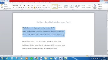 How to Calculate Bollinger Bands Indicator Using Excel