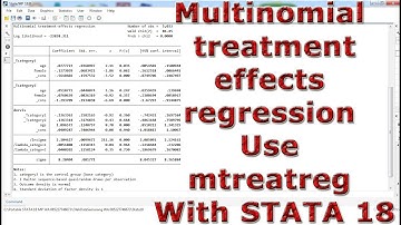 Multinomial treatment effects regression Use mtreatreg With STATA 18