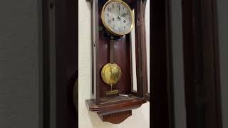 Antique German Wall Clock H.A.C Junghans 8 Day Mahogany Finish