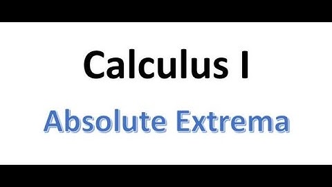 MAT220 Absolute Extrema