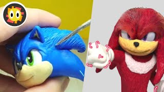 Making Sonic using Clay , ( Sonic , Knuckles ) polymer Clay , Sonic the hedgehog2 ｜Sun Clay