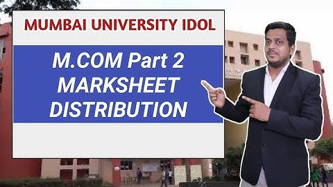 MCOM Part 2 Distribution | Mumbai University IDOL | Ashish Sir