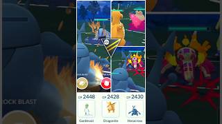 Gardevoir 🔮 Dragonite 🪽 Heracross 💪🏻 #pokemongo #pokemon #gbl