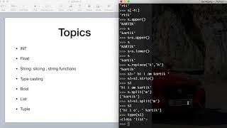Python tutorials - 3 (Data types) part - 1
