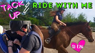 TACK UP & RIDE WITH ME: FLATWORK ROUTINE, CANTERING, FLYING LEAD CHANGES