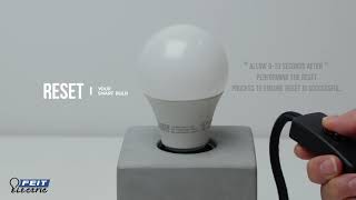 Instructions on how to reset the Feit Electric Smart Wi-Fi light bulbs Resimi