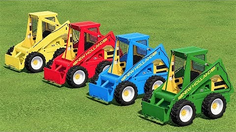 MINI LOADERS OF COLORS ! GIANT WOOD TRANSPORTING with MINI LOADERS & TRUCKS ! Farming Simulator 22