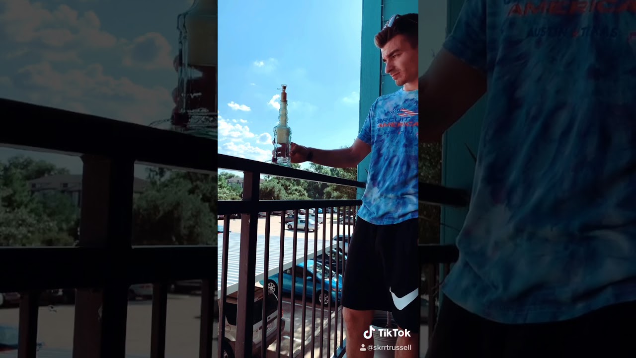 Antique Glass Waterfall Gravity Bong / Jibber