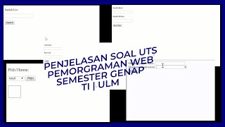 Penjelasan Soal UTS Pemrorgaman Web 2 | Teknologi Informasi | Universitas Lambung Mangkurat