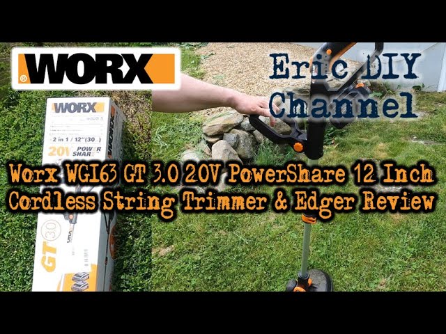 WORX WG184 CORDLESS TRIMMER & WHEELED EDGER REVIEW - YouTube