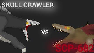 SCP-682 Vs Skull Crawler |Short fight Animation | Shín Creátíons
