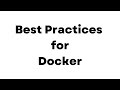 Docker Best Practice - Advance
