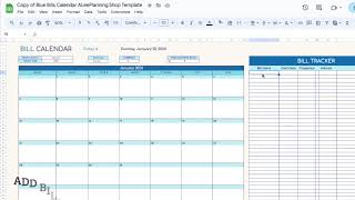 Bill Calendar Google Spreadsheet Tour Organize your bills  with Bill Calendar Google Spreadsheet