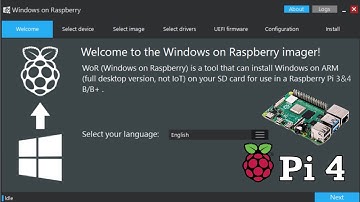 WOR Windows on Raspberry imager Raspberry Pi 4. Simple 1 SD card Installation of Windows 10