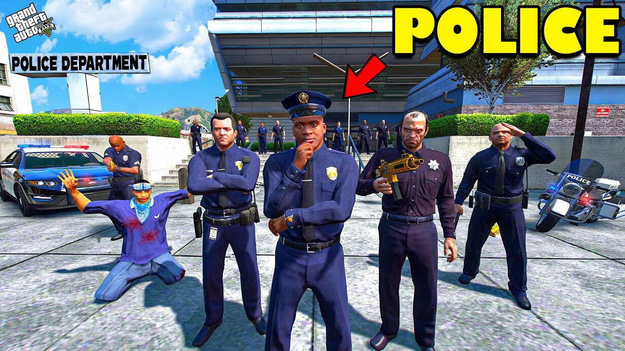 Franklin Becomes a DEADLIEST Police Officer & Fights With Gangs in GTA 5! 🚔🔥 | Shinchan & Chop