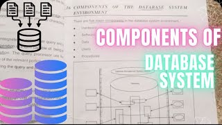Components of the Database System Environment Mdu Bsc Computer science