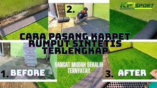 Cara menyambung karpet rumput sintetis dengan mudah