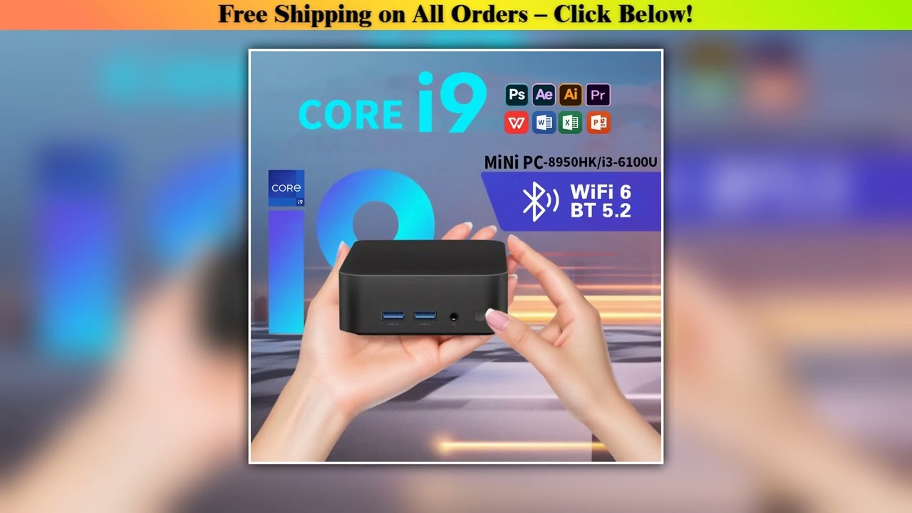 2025 Mini PC Core i9-8950HK/i3-6100U Windows 11 Pro Desktop Pc Gaming Computer 16GB DDR4 512GB/1TB