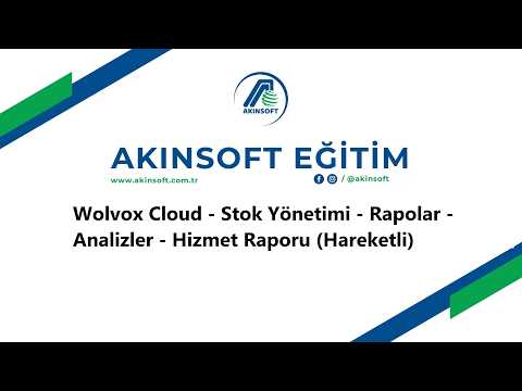 WolvoxCloud - Stok Yönetimi - Rapolar - Analizler - Hizmet Raporu (Hareketli)