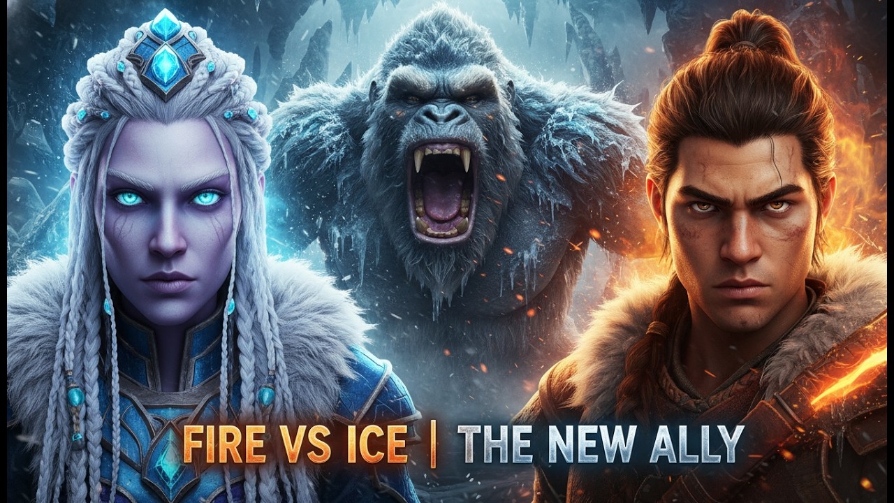 KONG 2026 AI Cinematic: Frost Warrior Zaya and the Frozen Hollow Earth