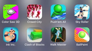 Crowd City, Push'er All, Sky Roller, Ink Inc.,Clash of Blocks,Walk Master,Ball Paint - iPad Gameplay screenshot 3