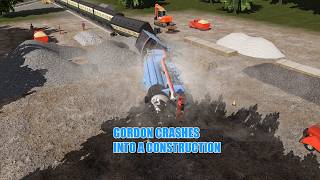 Gordon Crashes into a Construction