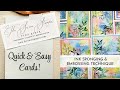 "Gorgeously Made" Quick Cards | Ink Sponging & Embossing Folders