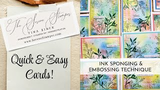 'Gorgeously Made' Quick Cards | Ink Sponging & Embossing Folders