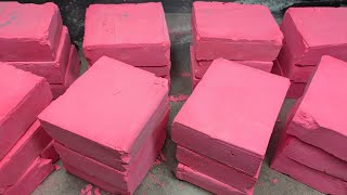 Pink Soft Gym Chalk Blocks Mass Crush | Relaxing | Satisfying | ASMR screenshot 5
