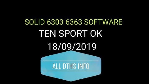 SOLID 6363-6303 NEW USB SOFTWARE UPDATE