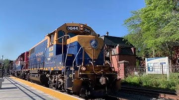 CSOR CSO-4 @ Windsor, CT, with 2 NECR GP38s an Ex-Rail America High Hood GP38