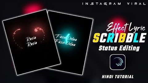 Neon Effect Scribble Animation Lyrics || Status Editing || Alight motion || Hindi Tutorial ||