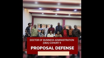 NiBS DBA Cohort 9 Proposal Defense
