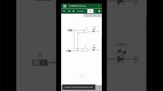Half adder circuit in Multisim Live #shorts #halfadder