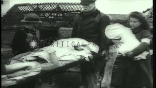 Dover and Calais after various attacks by Germany in World War II. HD Stock Footage