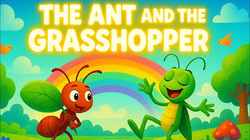 Mier en de Sprinkhaan. Moraalverhalen voor kinderen in het Engels.