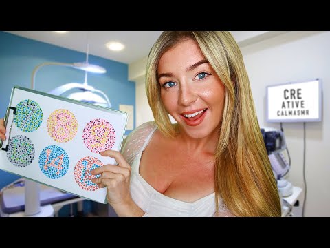 ASMR IT'S HER FIRST EVER EYE EXAM! 👀🔍(eye exam role-play, light triggers, asmr tingles for sleep)