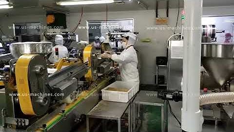Automatic bread slice piece feeding flow bag filling sealing machine pillow type high speed packing