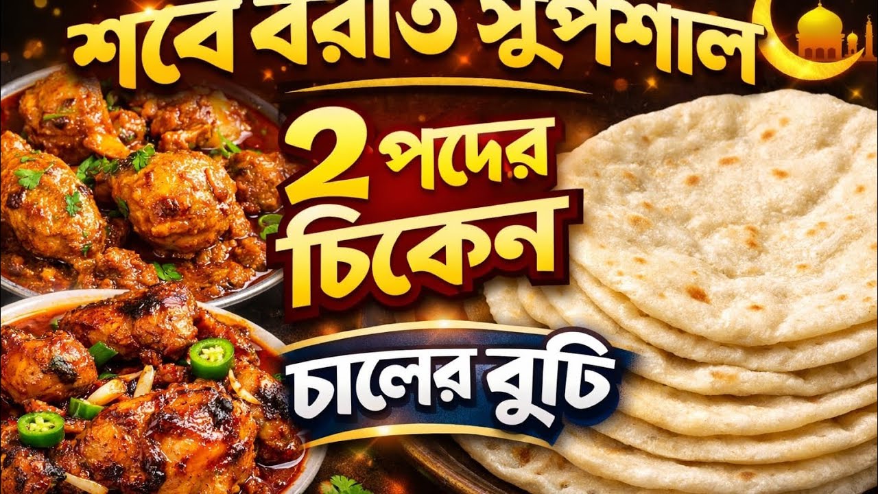 শবে বরাতে এই মেনু না করলে মিস করবেন! 😍 দুই পদের চিকেন + চালের রুটি