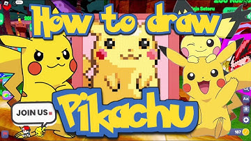 HOW TO DRAW PIKACHU - STARVING ARTIST / ROBLOX