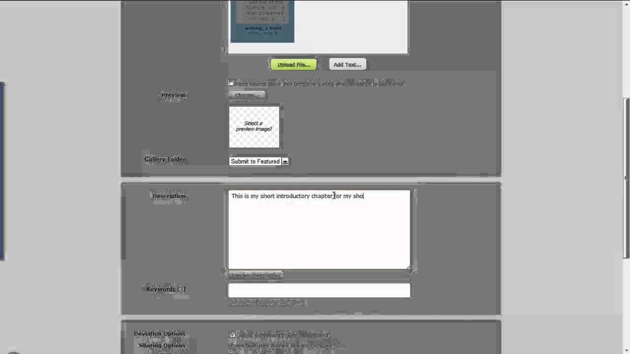 how to embed a link in text on deviantart
