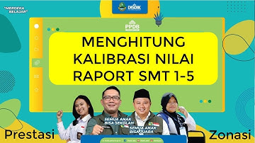 Cara Menghitung Kalibrasi Nilai Raport PPDB Online 2020