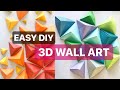 Easy 3D Wall Art Using Paper - Origami Pyramid