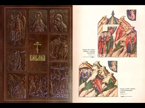 Библия. Книги Священного Писания Ветхого и Нового Завета, с цветными иллюстрациями.