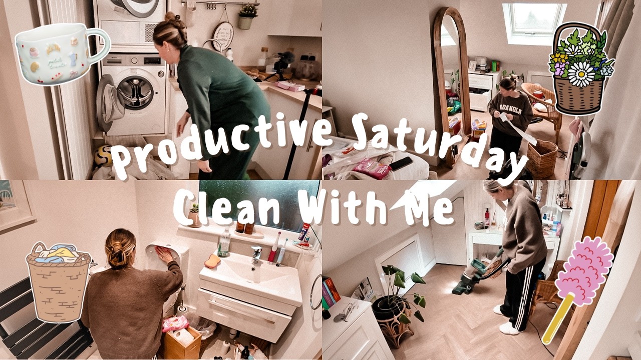 PRODUCTIVE DAY CLEANING MOTIVATION | ALL DAY CLEAN WITH ME | Emma Nightingale