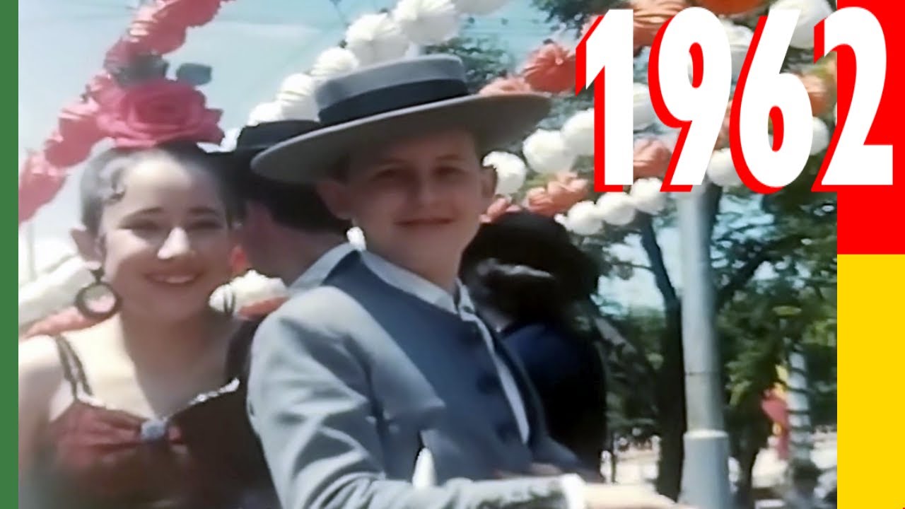 1962 FERIA de SEVILLA · Vídeo inédito, 8mm en color original · Imagen mejorada + música