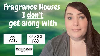 FRAGRANCE HOUSES I don&#39;t GET ALONG WITH | OVERHYPED FRAGRANCE BRANDS | PERFUME COLLECTION 2023