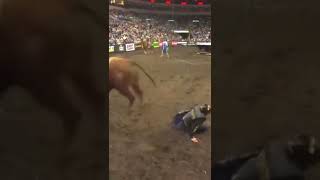 Bull Rider Flips Upside Down